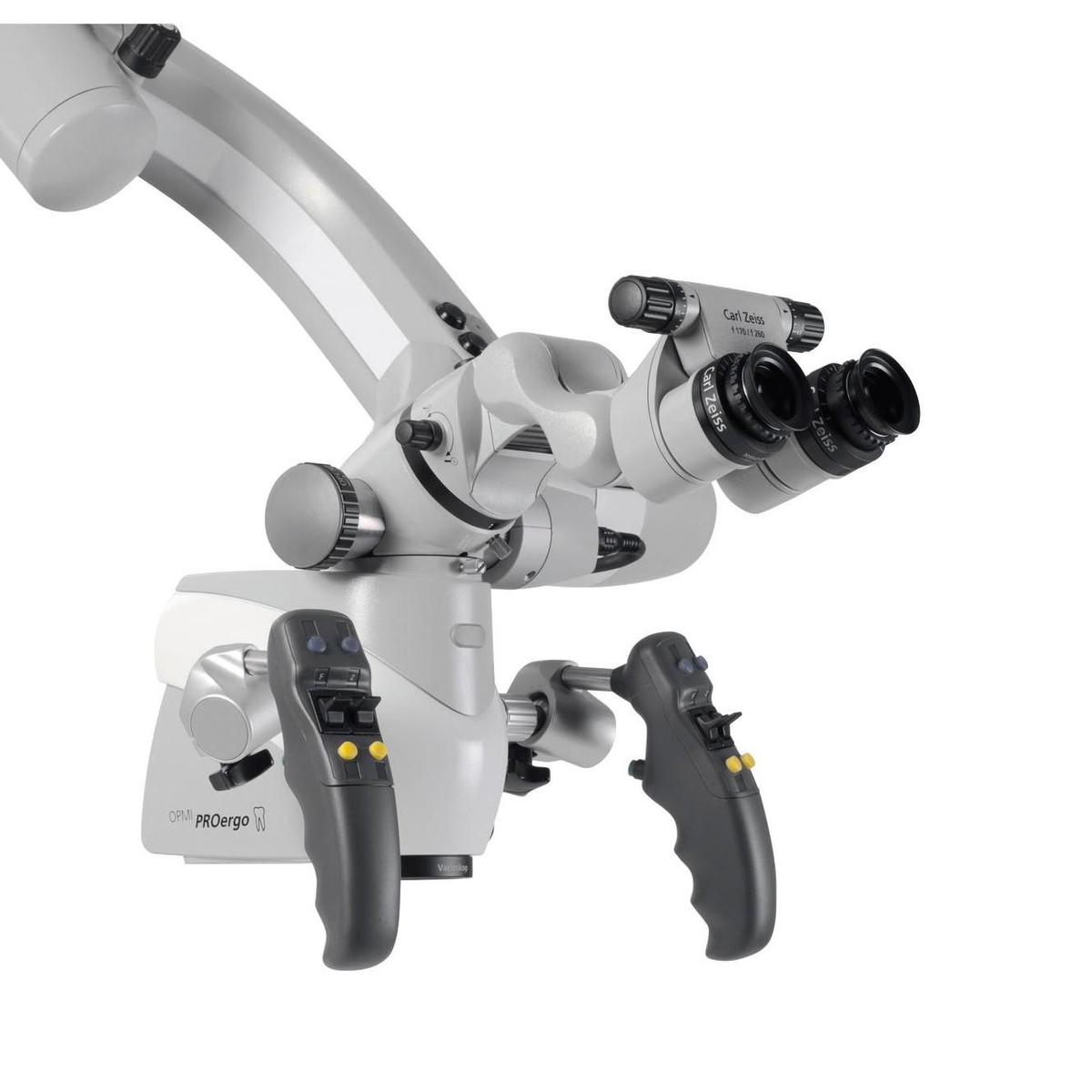 ZEISS OPMI PROergo — premium motorized dental microscope with ergonomic design.